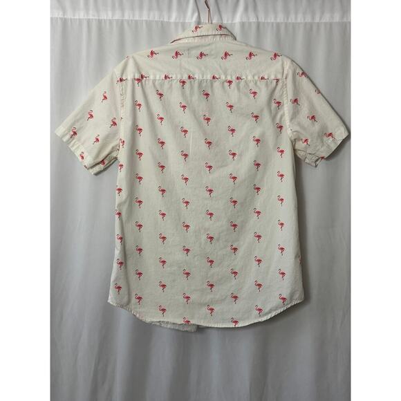 Forever 21 Men's Flamingo Print Button-Down - Summer Vibes - M - Picture 2 of 6
